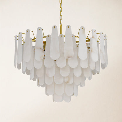 Caldera Alabaster Round Chandelier 80cm