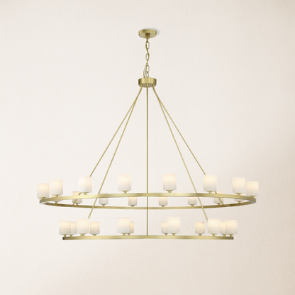 Aragon Tiered Alabaster Chandelier 150 cm W