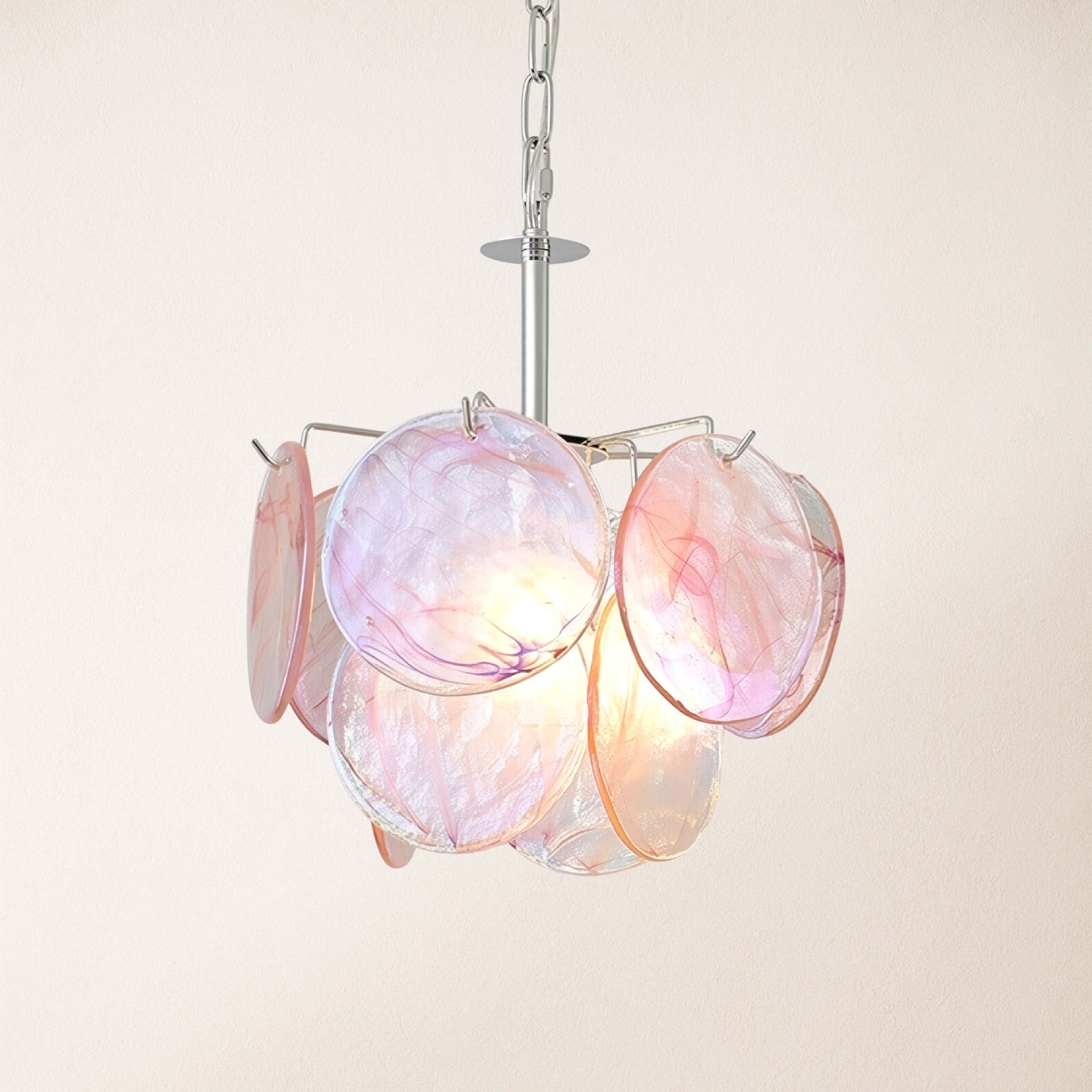 Murello Murano Disc Glass Round Chandelier