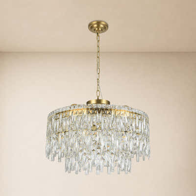 Lucentra Crystal Round Chandelier 24"W