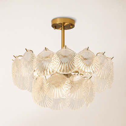 Marivelle Luxury Shell Glass Chandelier
