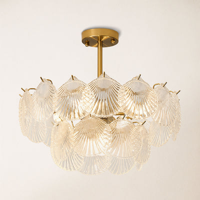 Marivelle Luxury Shell Glass Chandelier