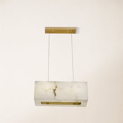 Dave Alabaster Cuboid Dining Room Chandelier 45 cm L
