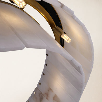 Sawyer Alabaster Oval Chandelier 54"