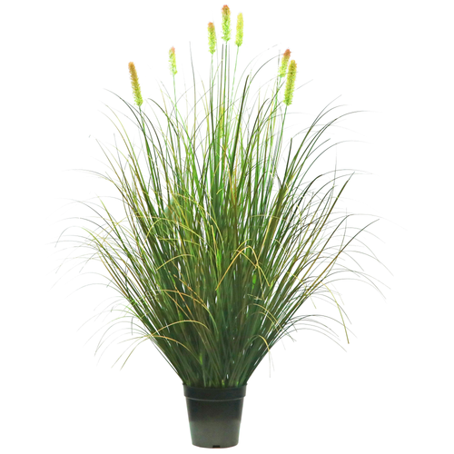 Artificial 8-Head Short Pine Grass with Curved Onion Grass Bonsai 14cm H