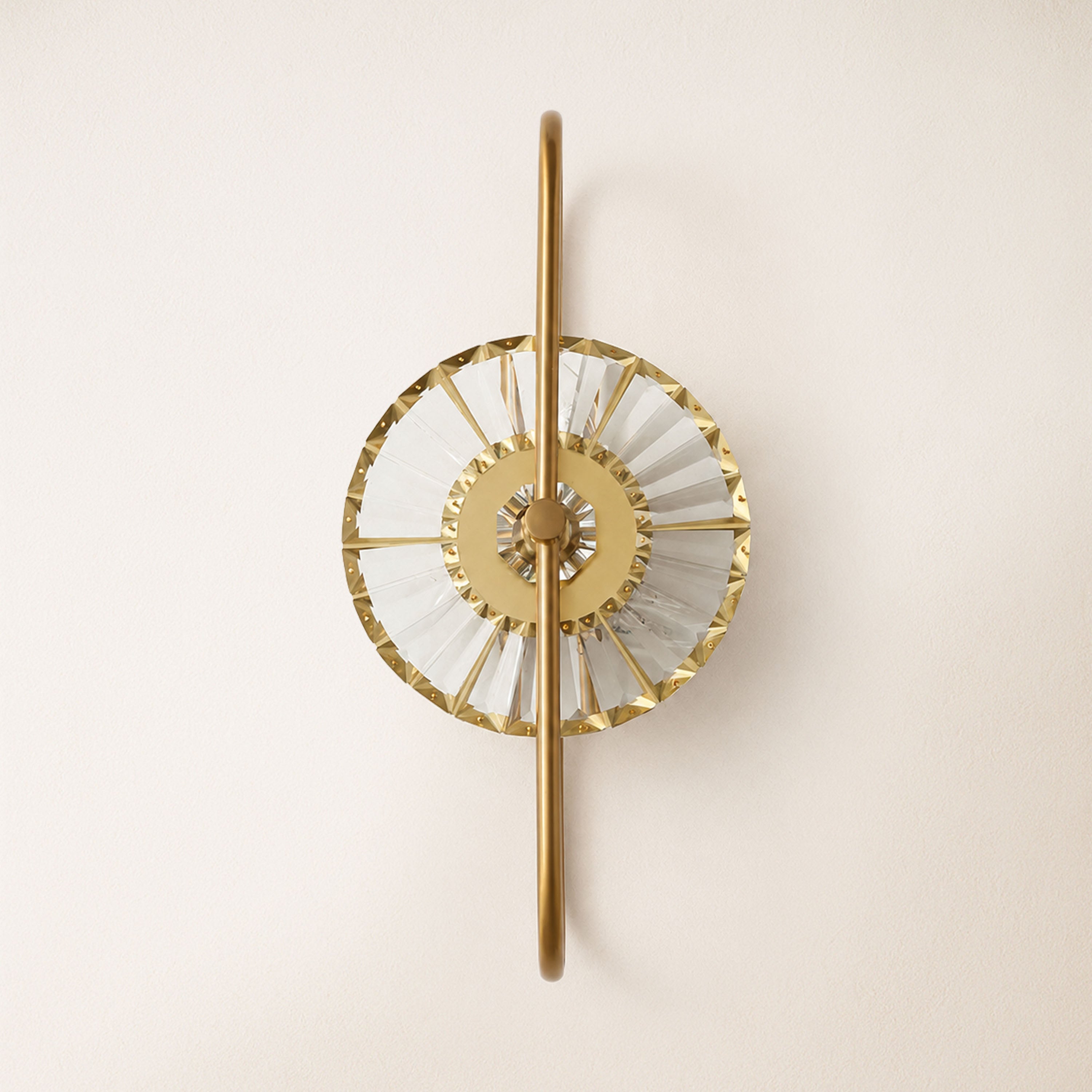 Orythea Crystal Sunburst Wall Sconce