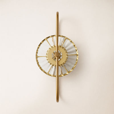 Orythea Crystal Sunburst Wall Sconce