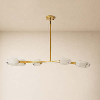 Solenne Cloud Glass Linear Chandelier 40"W