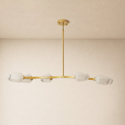 Solenne Cloud Glass Linear Chandelier 40"W