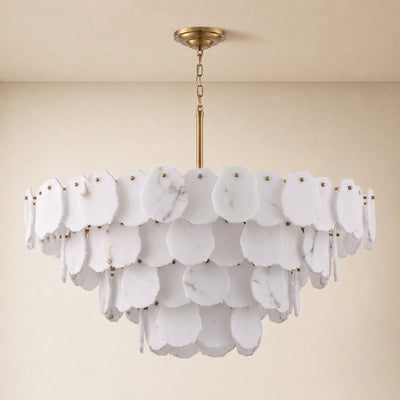Moira Alabaster Multi-Tier Round Chandelier 48"D