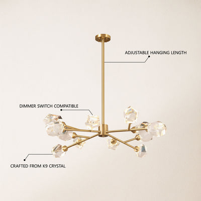Aurelium Nova Crystal Linear Chandelier