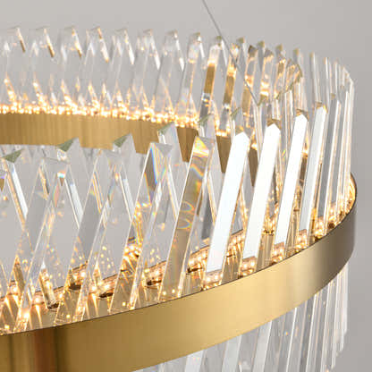 Vetro Prism Crystal Round Chandelier 102cm D