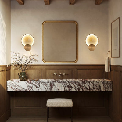 Mintreux Terre Sve Alabaster Wall Sconce 8''D