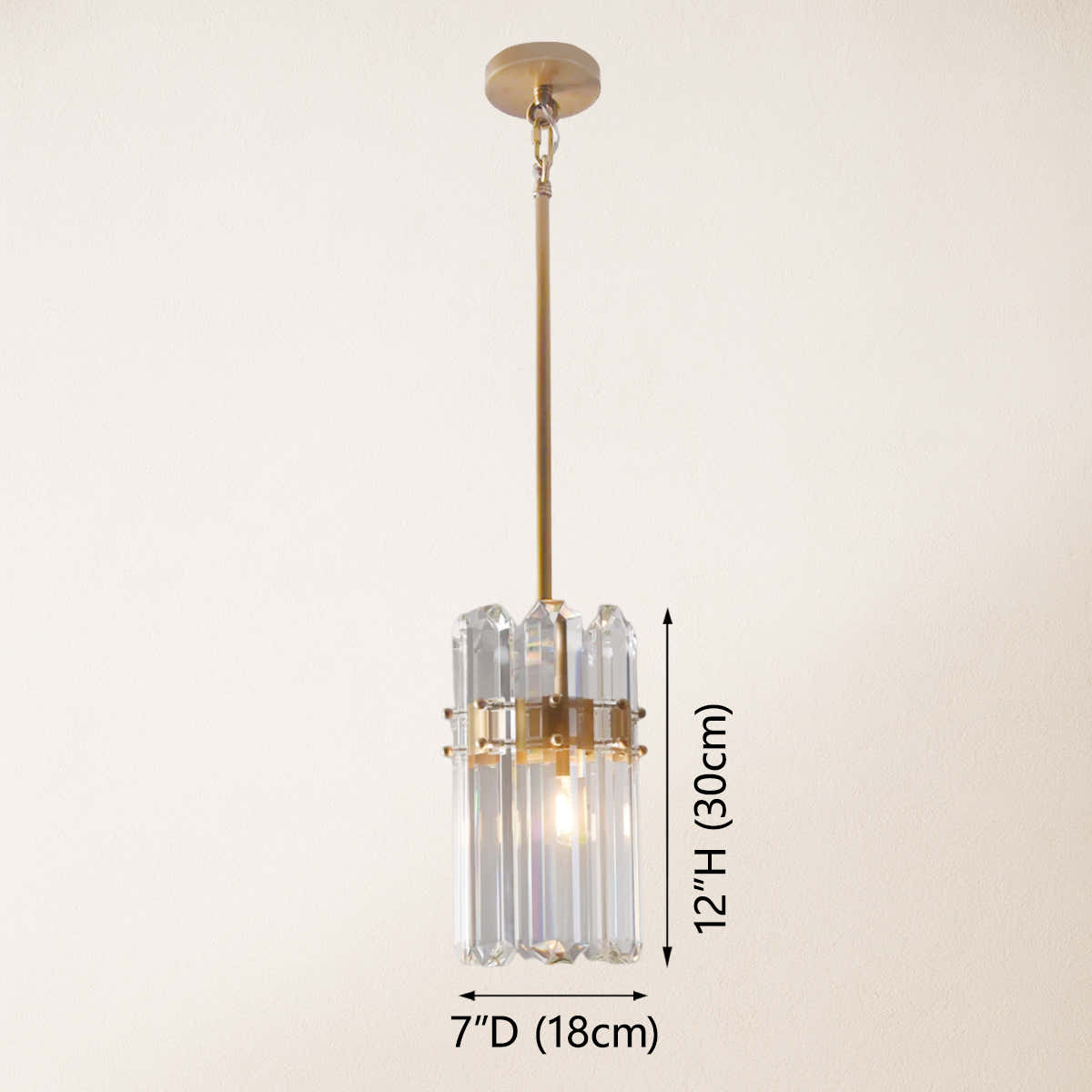 Ruby Crystal Pendant Kitchen Island Light 16.5 cm W