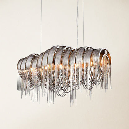 Teresa Cadena Chain Tassel Dining Room Chandelier 109cm W