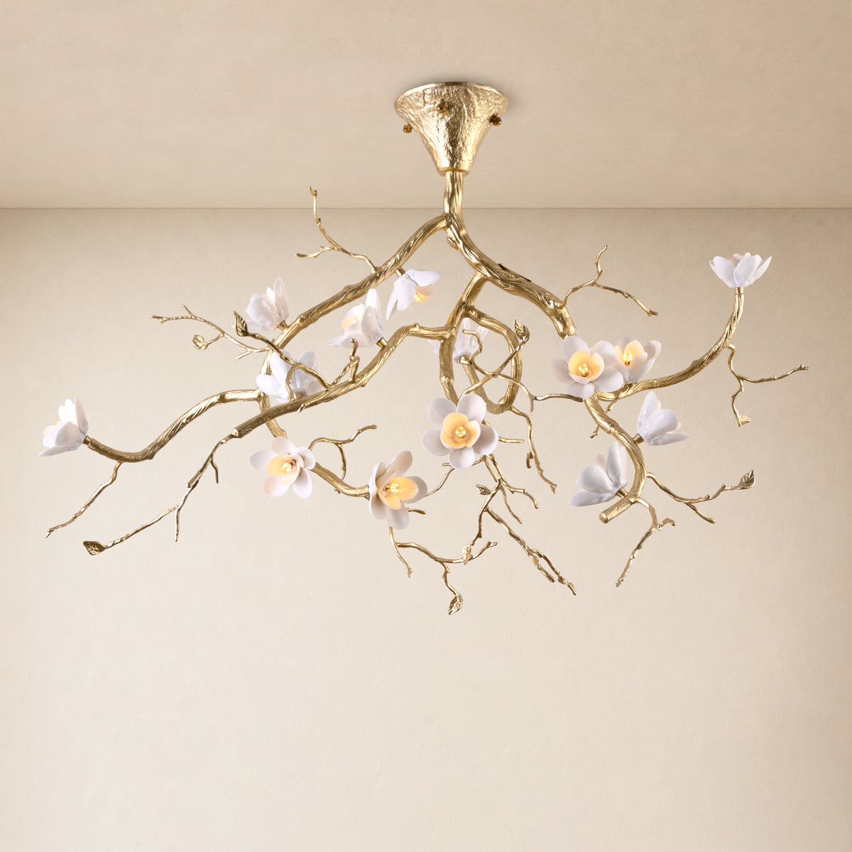 Floravine Ceramic Branch Chandelier 47.2"W