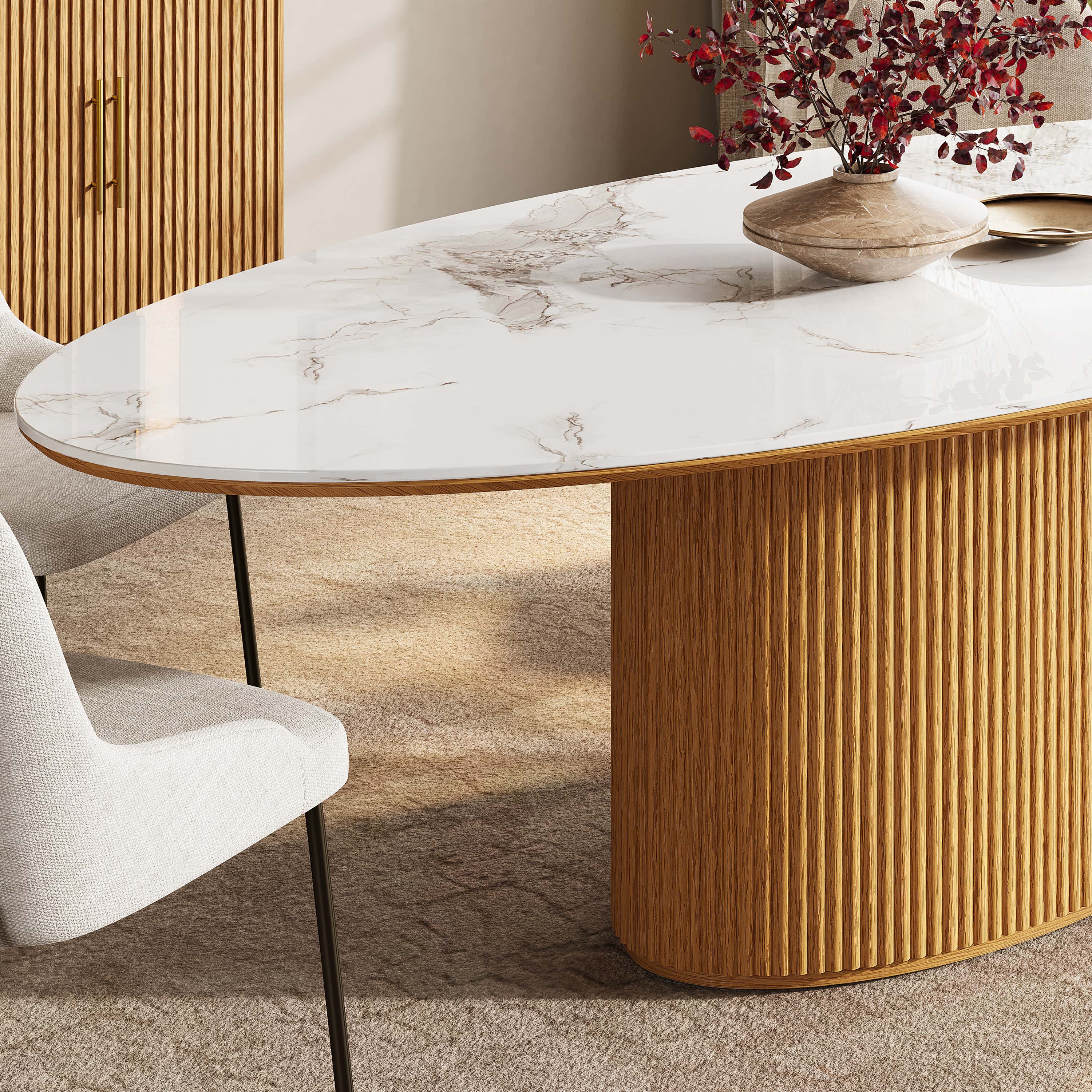 Marley Sintered Stone Dining Table 213cm