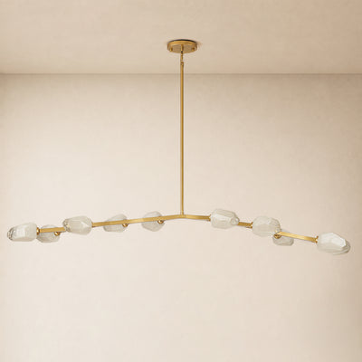 Solenne Cloud Glass Linear Chandelier 70"W