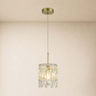 Lucentra Crystal Round Pendant 7"W