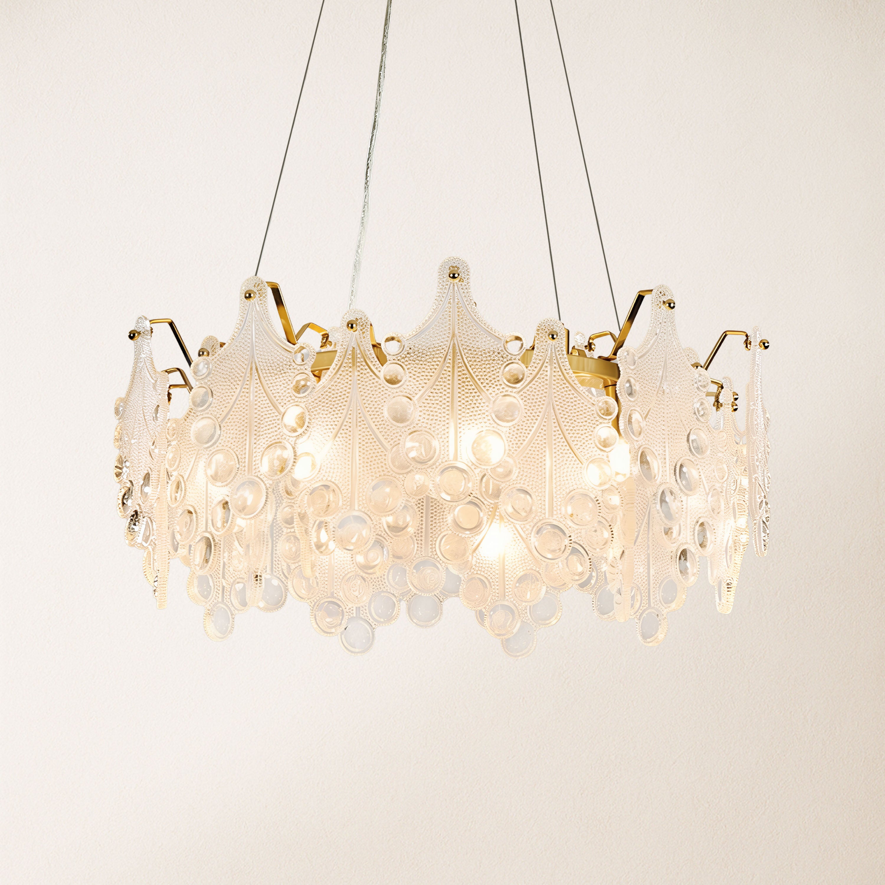 Veliora Layered Glass Chandelier