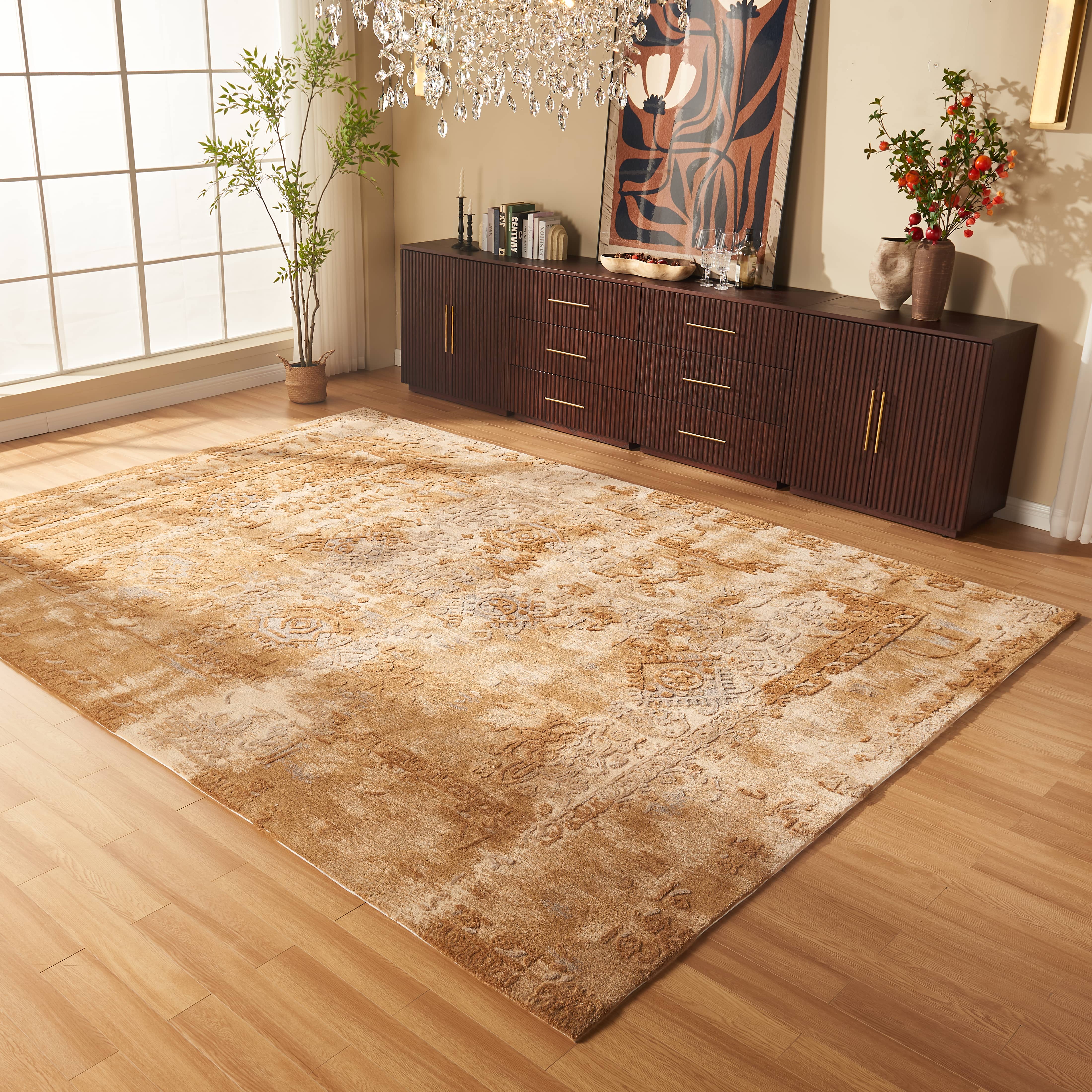 Aurelian Relief Wool-Blend Rug