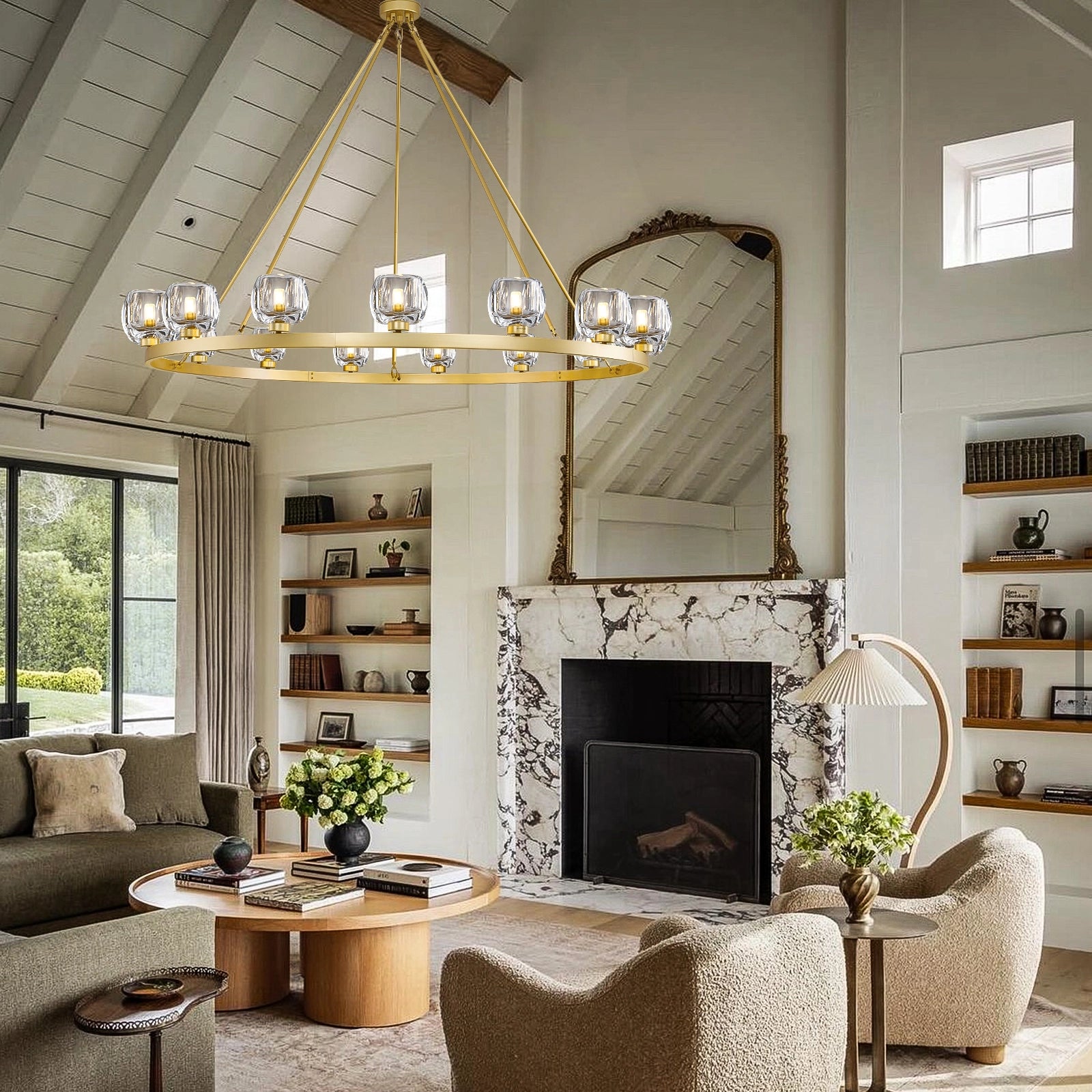 Vellum Round Chandelier 150cm D