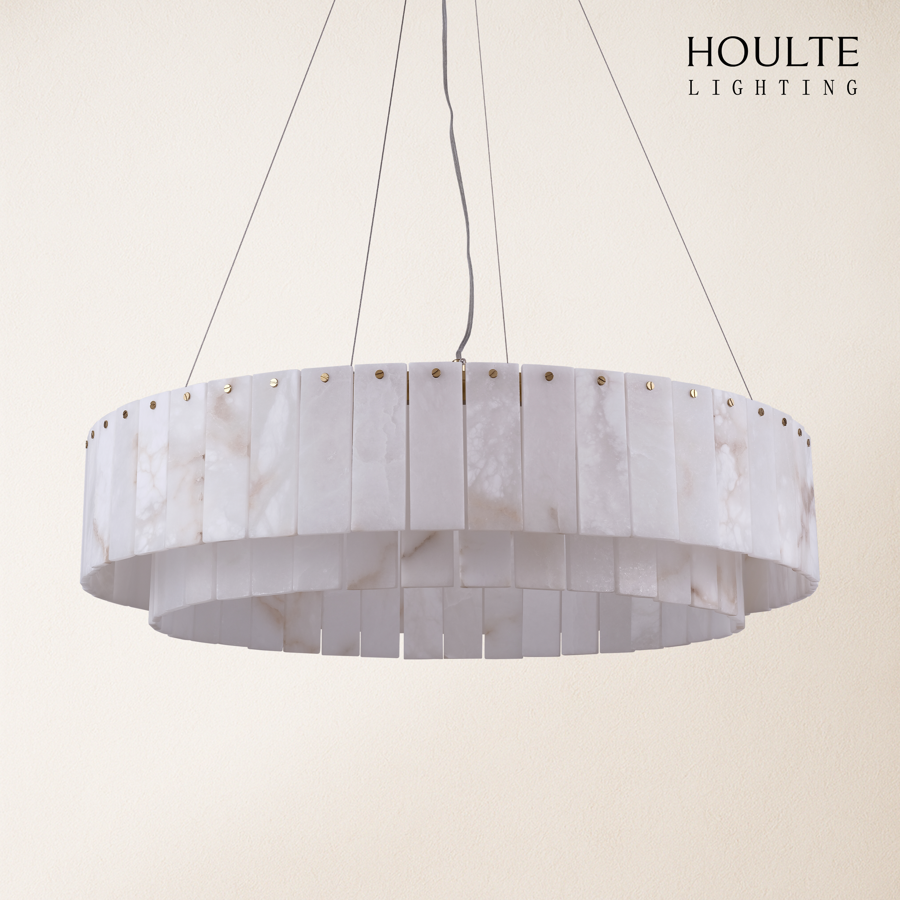 Sawyer Alabaster Round Chandelier 80cm D