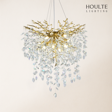Frostleaf Crystal Grand Cascade Branches Chandelier 61cm D