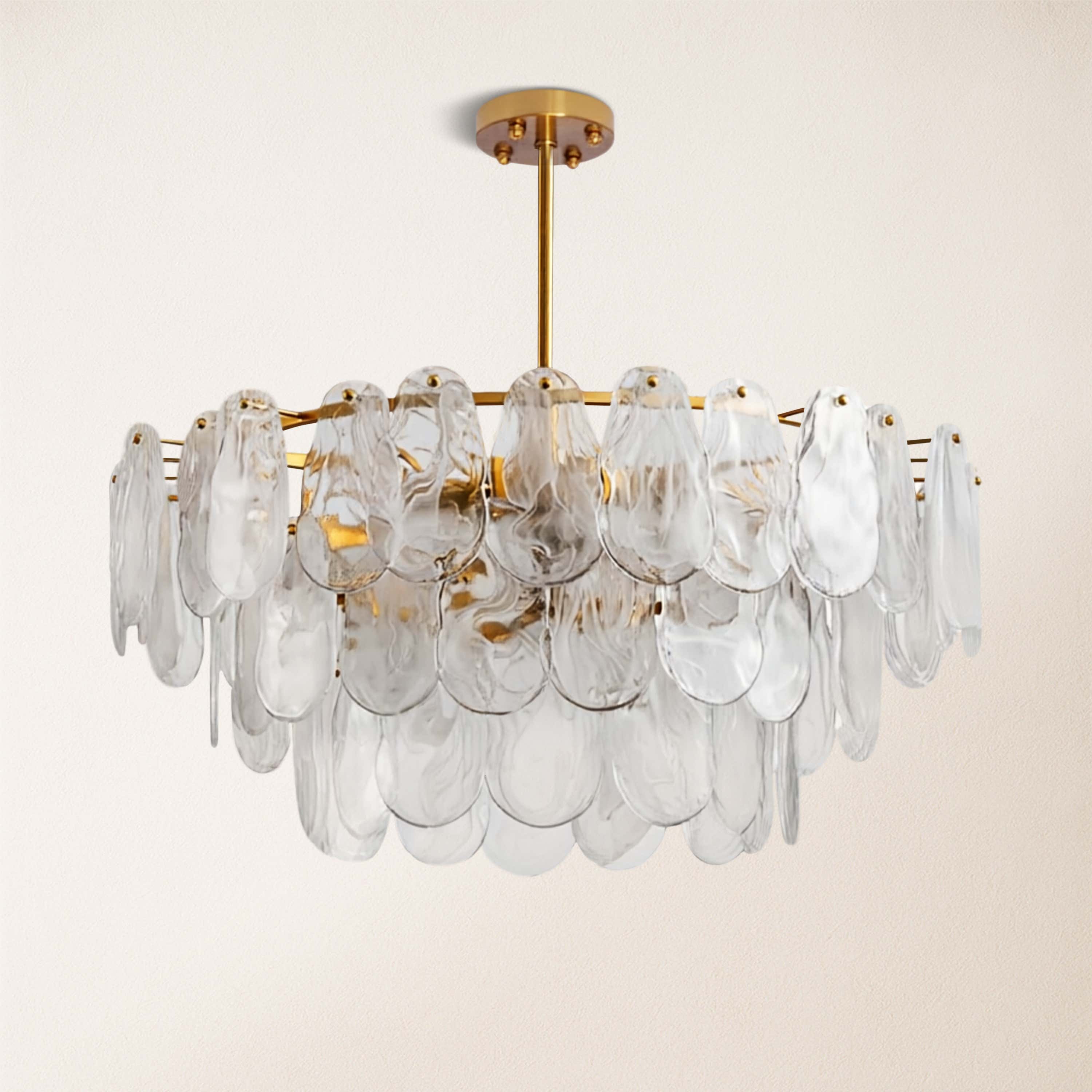 Elaris Glass Cloud Tiered Chandelier 80cm D