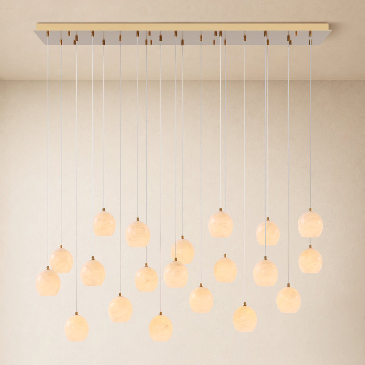 Quorvyn Resin Globe Linear Chandelier 