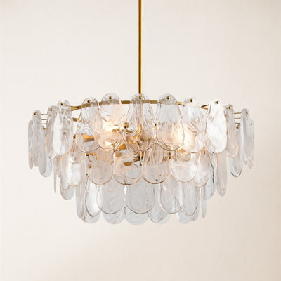Elaris Glass Cloud Tiered Chandelier 80cm D