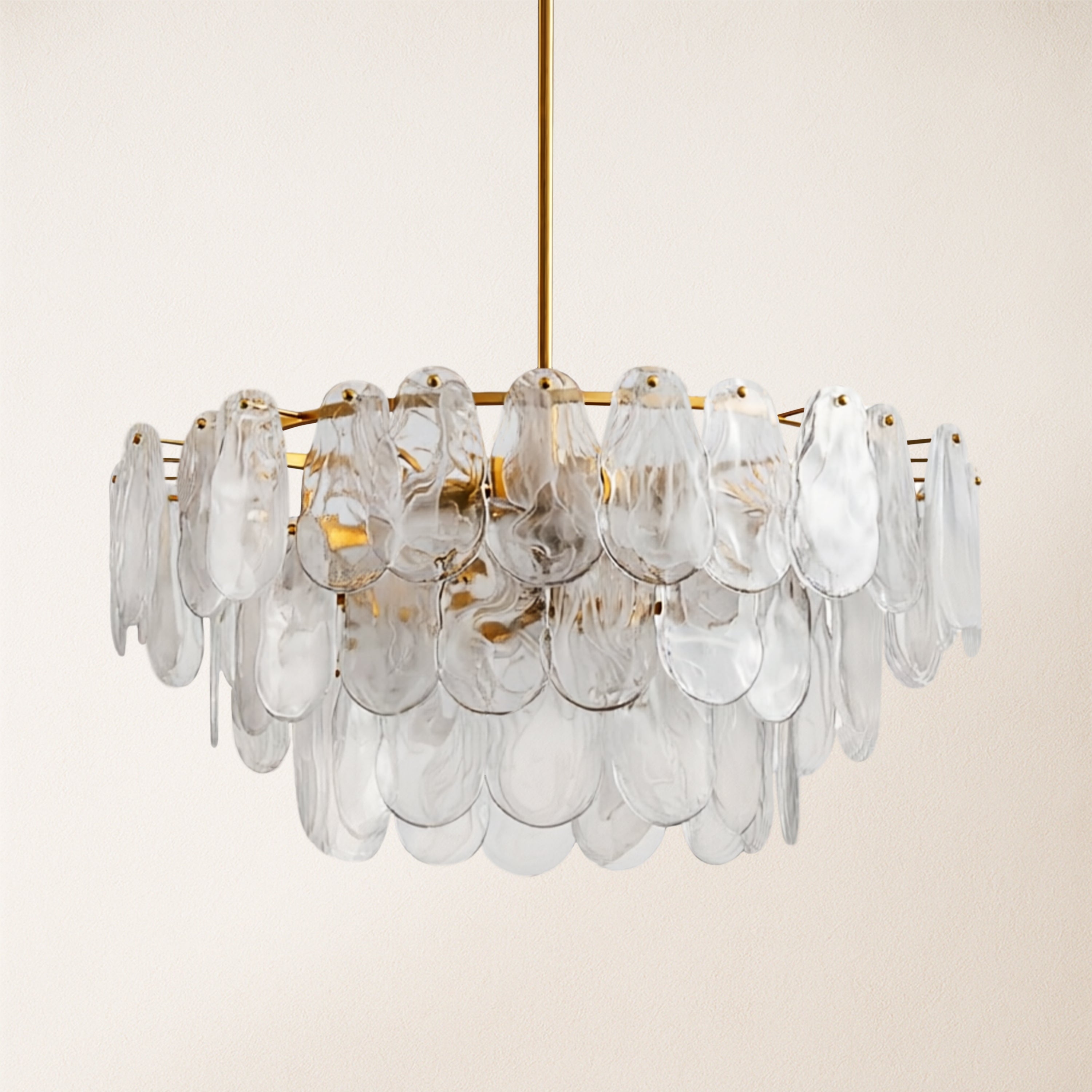 Elaris Glass Cloud Tiered Chandelier 80cm D
