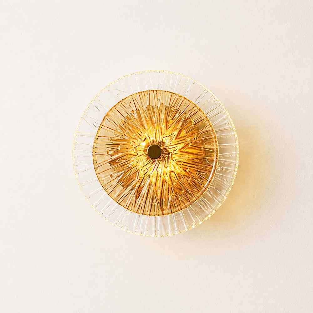 Auriotus Glass Lotus Leaf Wall Sconce