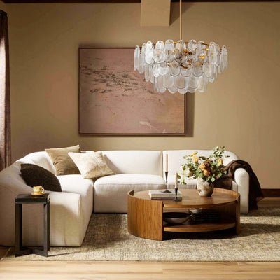 Elaris Glass Cloud Tiered Chandelier 80cm D