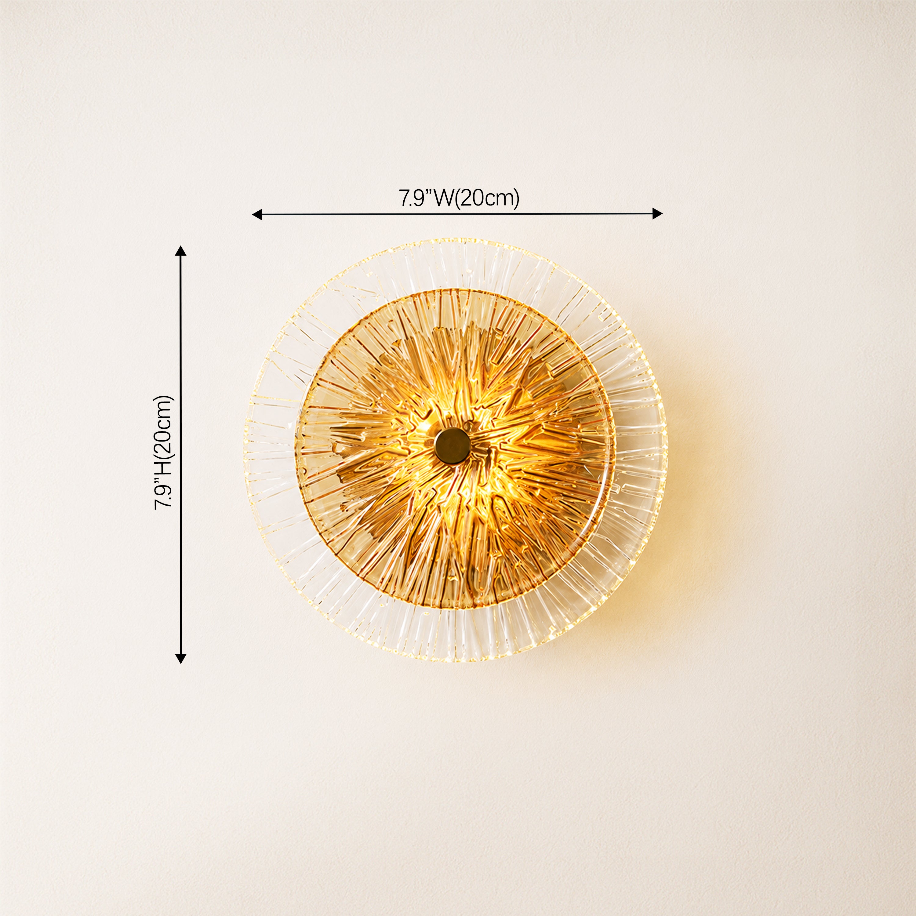 Auriotus Glass Lotus Leaf Wall Sconce