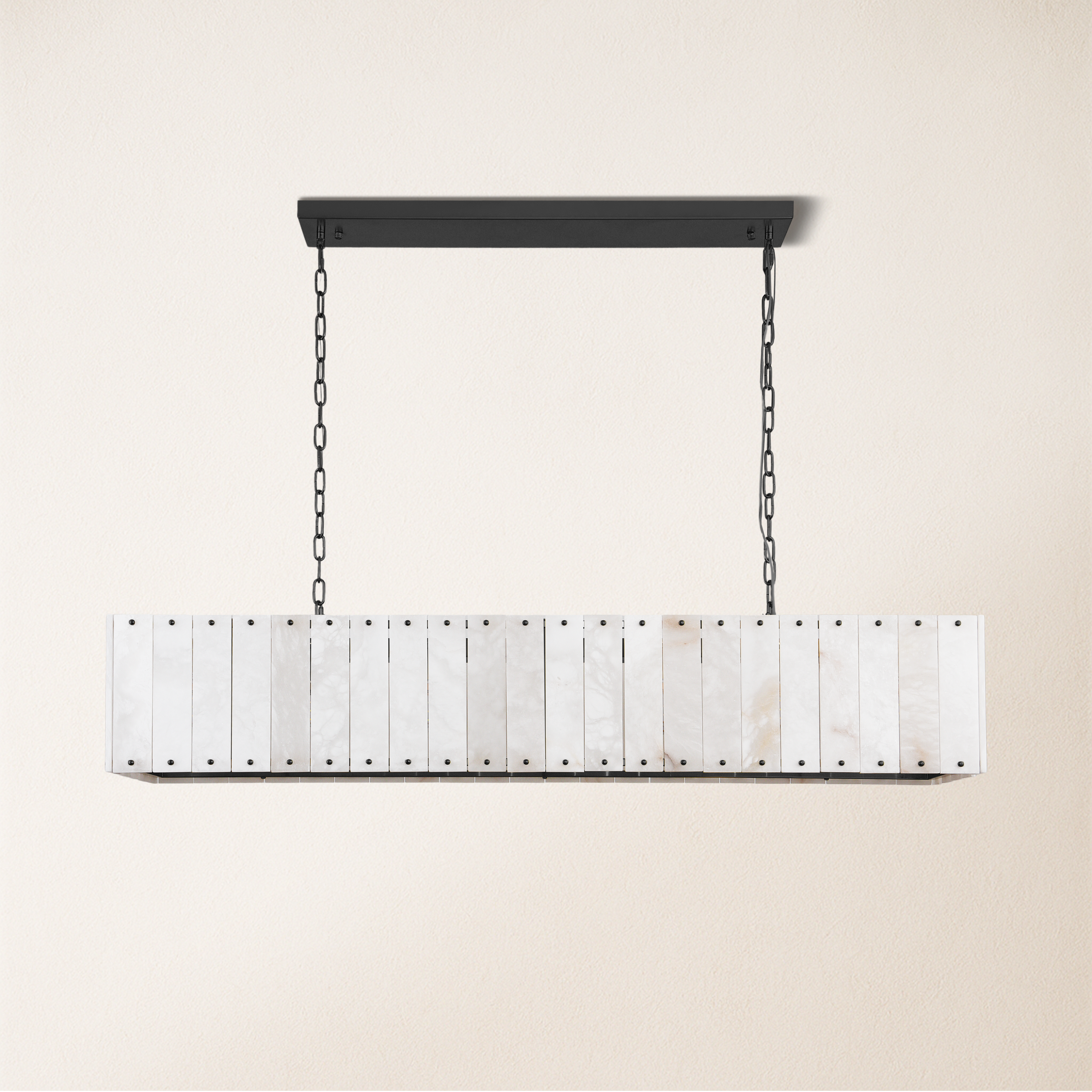 Nivislight Alabaster Rectangular Chandelier 140cm