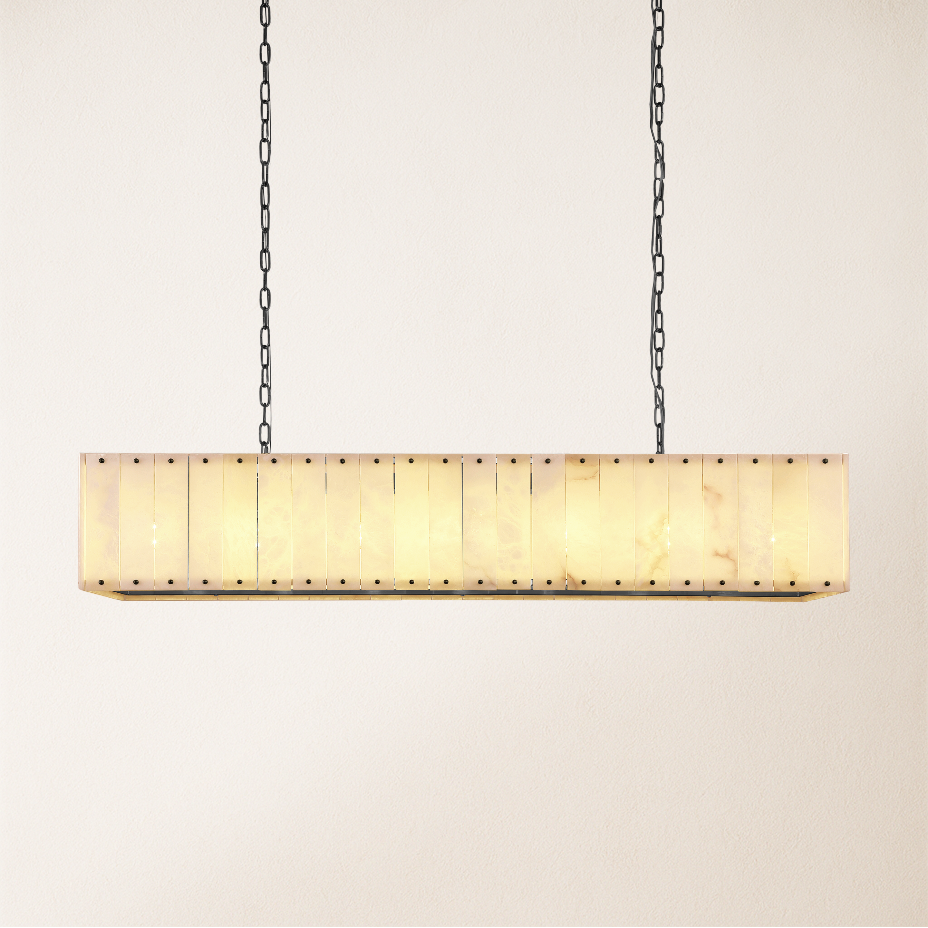 Nivislight Alabaster Rectangular Chandelier 140cm