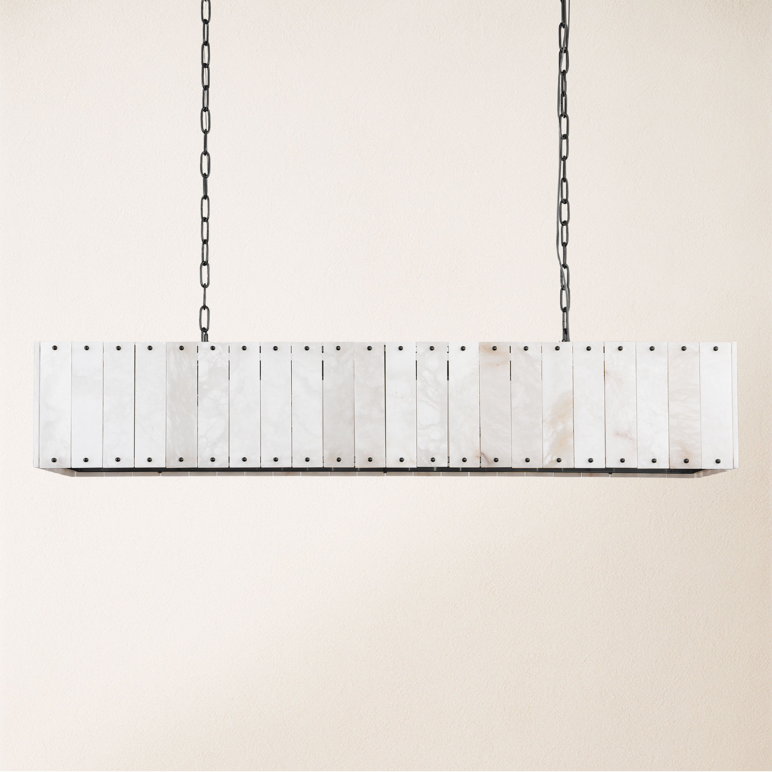 Nivislight Alabaster Rectangular Chandelier 140cm