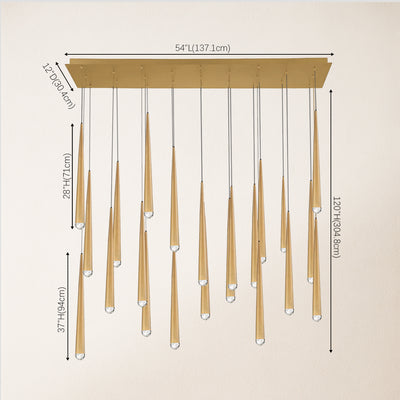 Anthropology Rectangle Crystal Pendant 137cm W