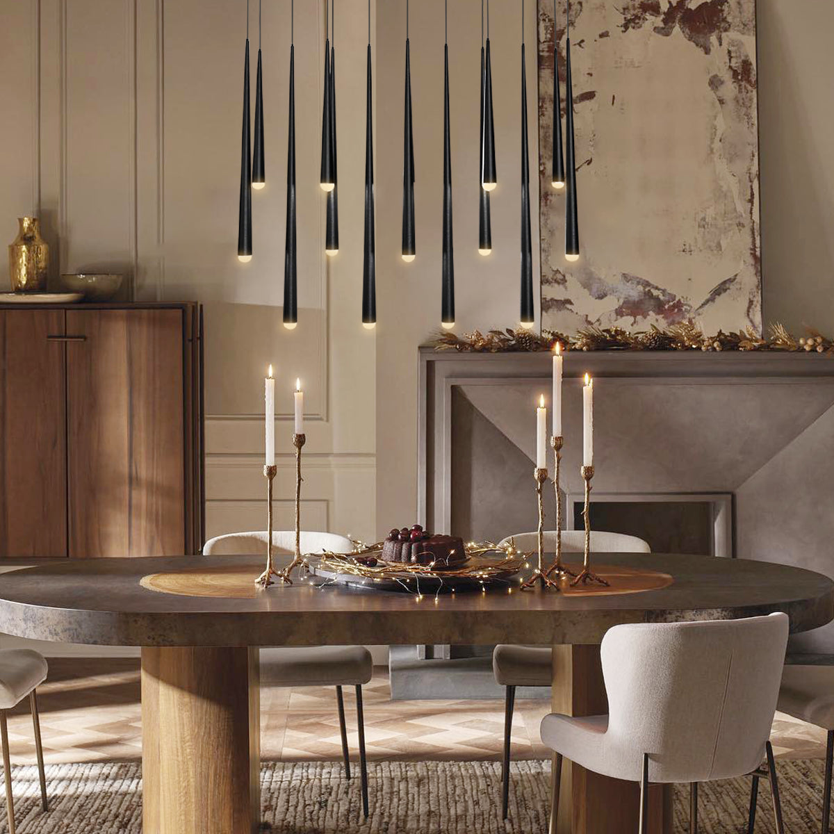 Anthropology Rectangle Crystal Pendant 102cm W