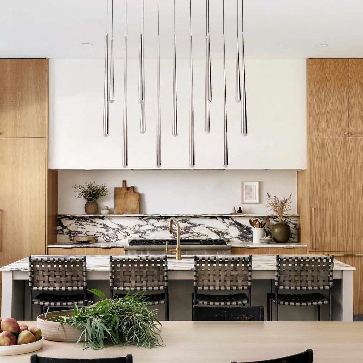 Anthropology Rectangle Crystal Pendant 102cm W