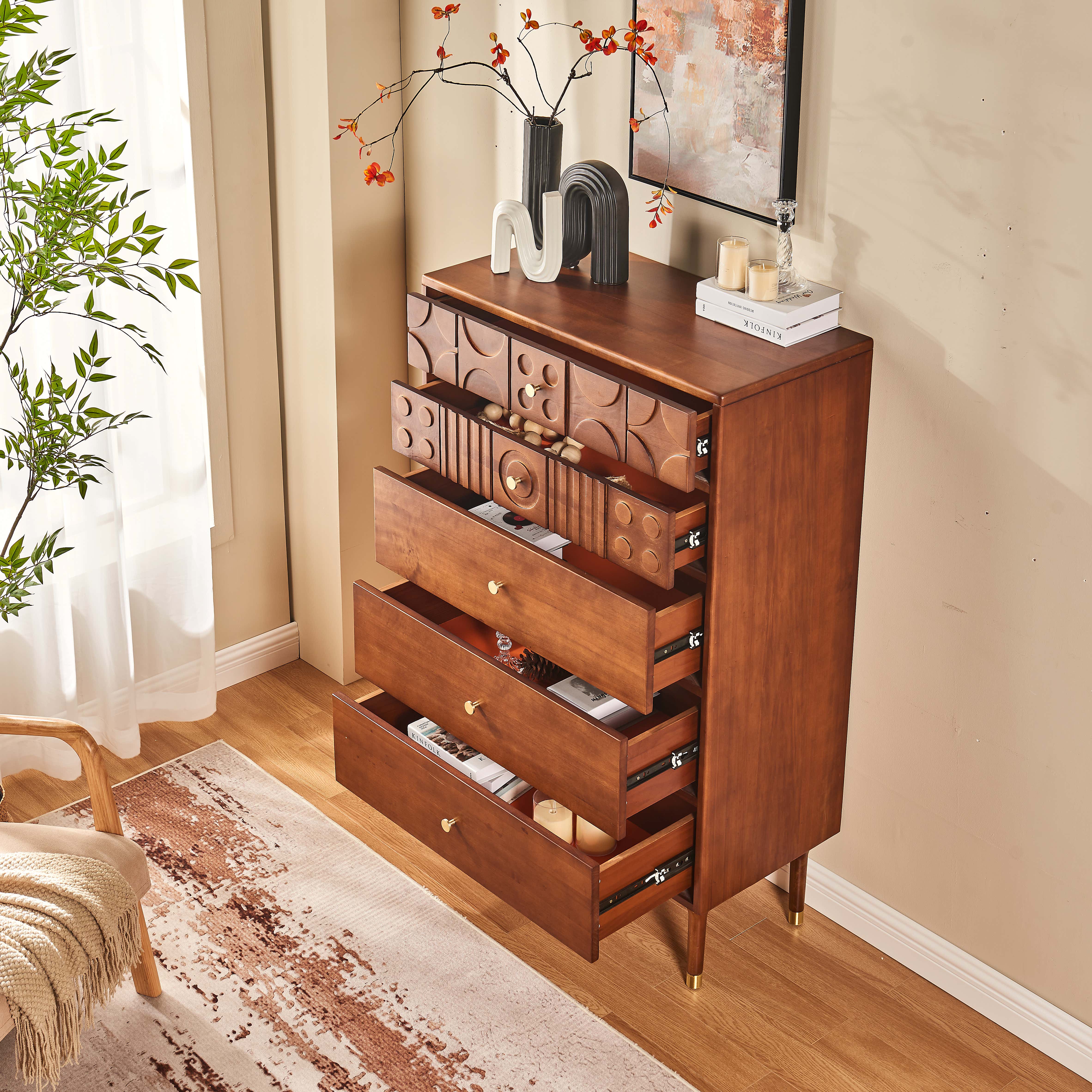 Rive Gauche Oak Drawer 31"W