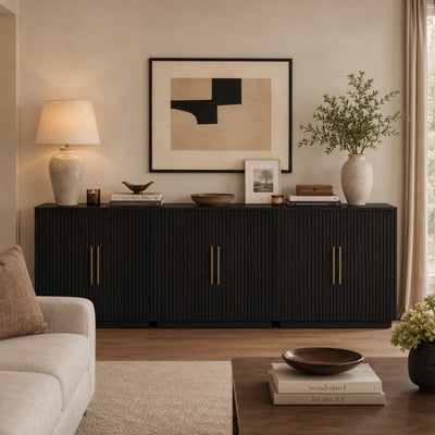 Holt 95″ Solid Oak Console(Set of 3)