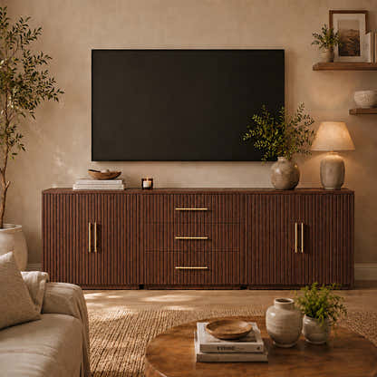 Holt Oak Modular Media Console (Set of 3)