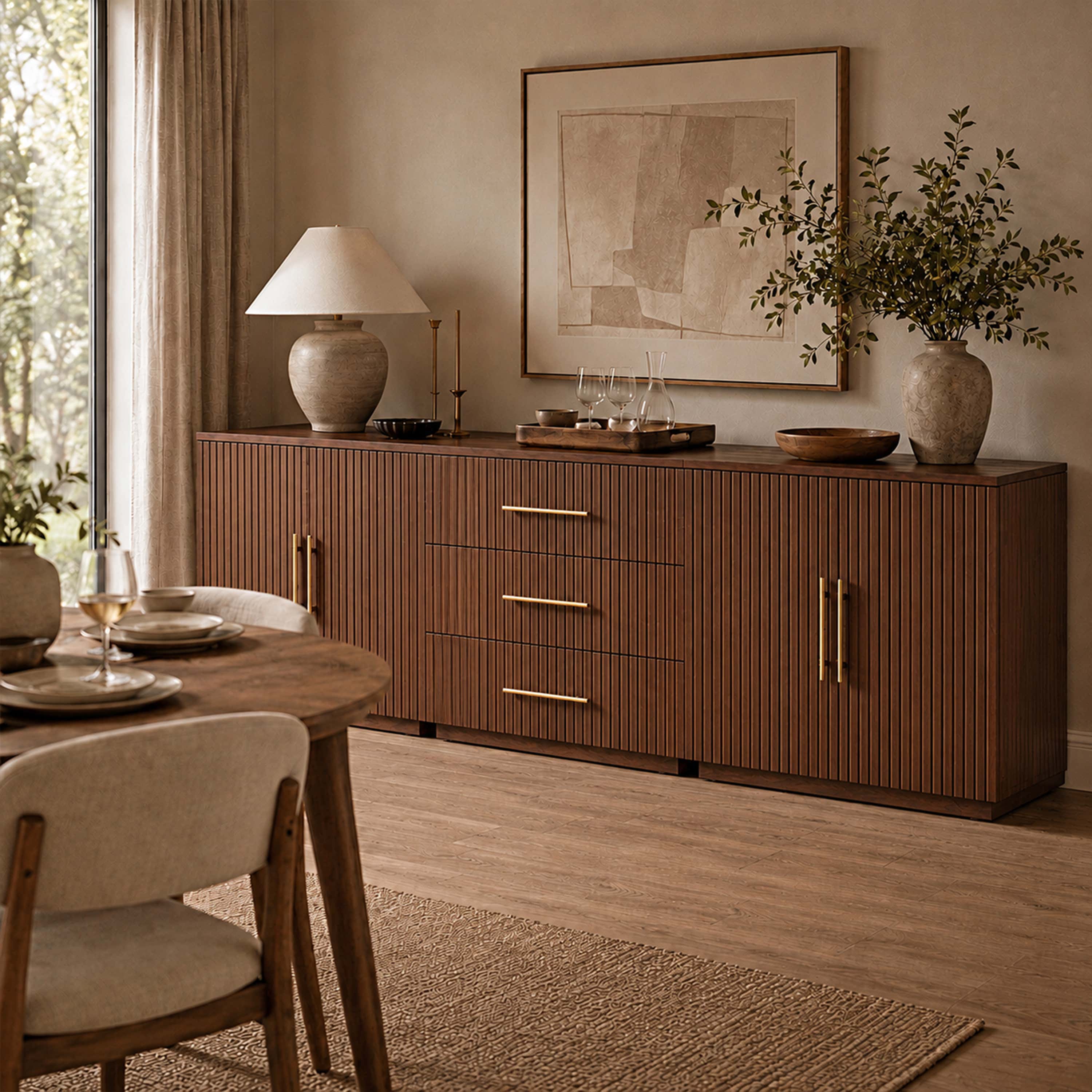 Holt Oak Modular Media Console (Set of 3)