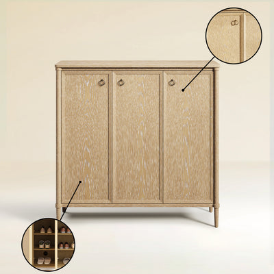 Maison Oak Shoe Storage Cabinet