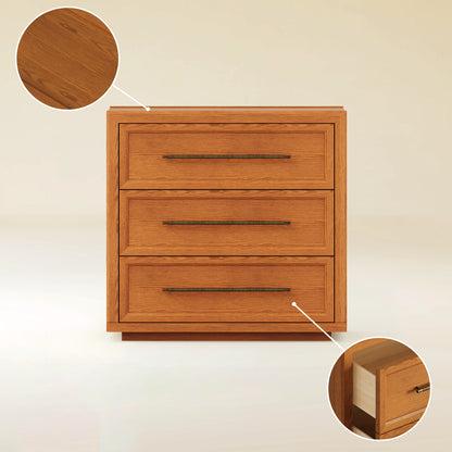 Alvar 32″ Oak 3-Drawer Chest