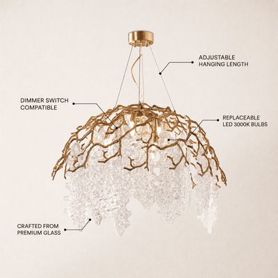 Aurevia Dome Glass Chandelier