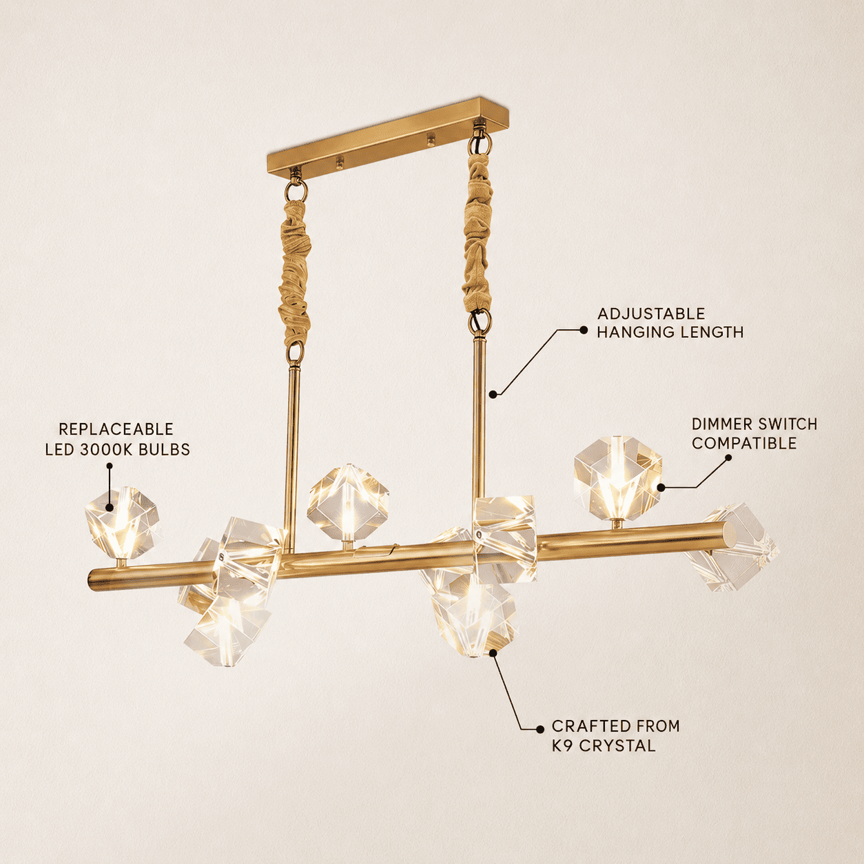 Stravon Radiant Structure Crystal Linear Chandelier