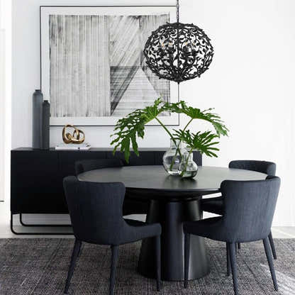 Elara Black Spherical Cage Chandelier 55.88cm